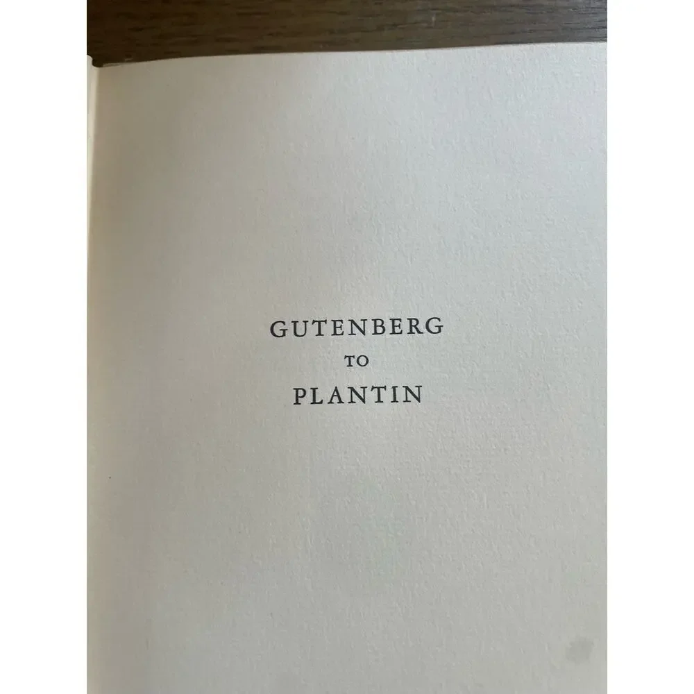 Gutenberg to Plantin George Parker Winship History of Printing Illustrated HC